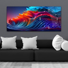 Marpanya Yatay Saatli Yandan Sanat Temalı Cam Tablo YSYS278