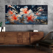 Marpanya Yatay Saatli Yandan Sanat Temalı Cam Tablo YSYS249