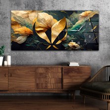 Marpanya Yatay Saatli Yandan Sanat Temalı Cam Tablo YSYS251