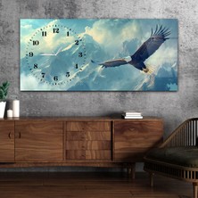 Marpanya Yatay Saatli Yandan Sanat Temalı Cam Tablo YSYS382