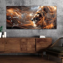 Marpanya Yatay Saatli Yandan Sanat Temalı Cam Tablo YSYS354