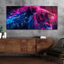 Marpanya Yatay Saatli Yandan Sanat Temalı Cam Tablo YSYS350