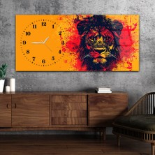 Marpanya Yatay Saatli Yandan Sanat Temalı Cam Tablo YSYS357