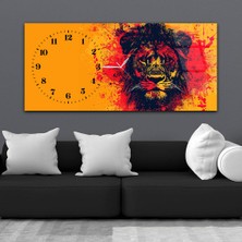 Marpanya Yatay Saatli Yandan Sanat Temalı Cam Tablo YSYS357