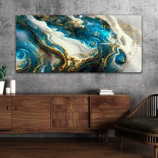 Marpanya Yatay Saatli Yandan Sanat Temalı Cam Tablo YSYS244