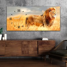 Marpanya Yatay Saatli Yandan Sanat Temalı Cam Tablo YSYS326