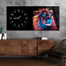 Marpanya Yatay Saatli Yandan Sanat Temalı Cam Tablo YSYS303