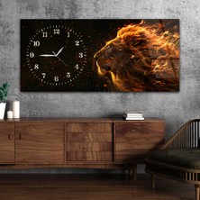 Marpanya Yatay Saatli Yandan Sanat Temalı Cam Tablo YSYS300