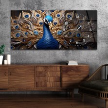 Marpanya Yatay Saatli Yandan Sanat Temalı Cam Tablo YSYS383