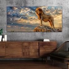 Marpanya Yatay Saatli Yandan Sanat Temalı Cam Tablo YSYS325