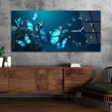 Marpanya Yatay Saatli Yandan Sanat Temalı Cam Tablo YSYS253