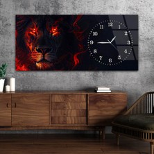 Marpanya Yatay Saatli Yandan Sanat Temalı Cam Tablo YSYS307