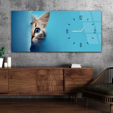 Marpanya Yatay Saatli Yandan Sanat Temalı Cam Tablo YSYS263