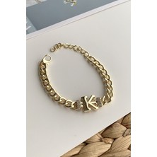 ÇLK Accessories Gold K Harf Bileklik TRBILEK7577 B34003