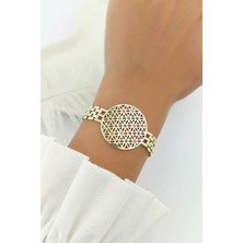 ÇLK Accessories Renkli Taş Ray Zincir Yaşam Çiçeği Bileklik TRBILEK70106