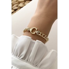 ÇLK Accessories Gold C Harf Bileklik TRBILEK7715 B34003