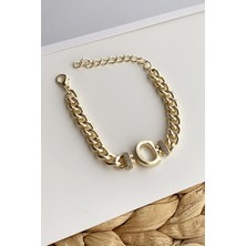 ÇLK Accessories Gold C Harf Bileklik TRBILEK7715 B34003