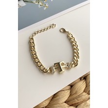 ÇLK Accessories Gold T Harf Bileklik TRBILEK7643 B34003