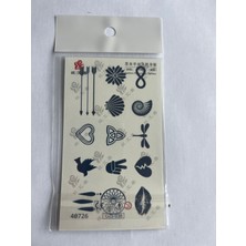 Airbrush Tattoo Parmak El 4 Adet Minimal 11x8 cm 3 Hafta Kalıcı Yarı Kalıcı Geçici Dövme