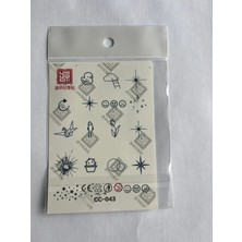 Airbrush Tattoo Parmak Desenleri 4 Adet Minimal 11x8 cm 3 Hafta Kalıcı Yarı Kalıcı Geçici Dövme
