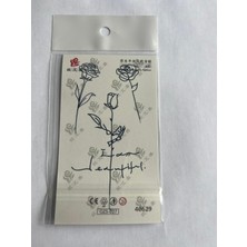 Airbrush Tattoo Parmak Desenleri 4 Adet Minimal 11x8 cm 3 Hafta Kalıcı Yarı Kalıcı Geçici Dövme