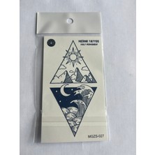 Airbrush Tattoo Gizem 4 Adet Minimal 11x8 cm 3 Hafta Kalıcı Yarı Kalıcı Geçici Dövme