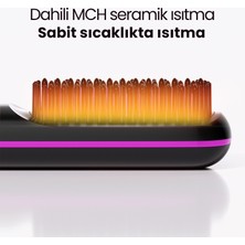 Pluzz Şarjlı ve Taşınabilir Iyonik Saç Şekillendirici ve Düzleştirici Fön Tarağı
