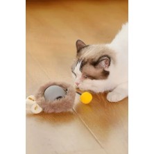 Arven ToysTüylü Otomatik Hareketli Kedi Oyun Topu Interaktif 360 Derece Dönen Fare Kedi Oyuncağı