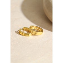 Kadın 925 Ayar Oval Küpe