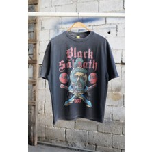 Black Sabbath Born Again Yıkamalı Oversize T-Shirt