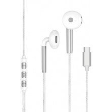 Schitec E30 High Sound Type-C Girişli Kulak Içi Mikrofonlu Kablolu Kulaklık Beyaz