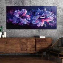 Marpanya Yatay Saatli Yandan Sanat Temalı Cam Tablo YSYS259