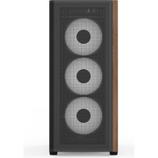 Aero Cool D501A Black 4X12CM A-Rgb Fanlı, Ahşap Ön Panel Detaylı, Tempered Cam Yan ve Mesh Ön Panel, USB Type-C, Atx Bilgisayar Kasası (AE-D501A-BK)