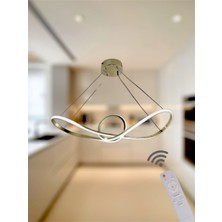 Ey Shop Modern Eskitme Papyon Model 3 Renk Kumandalı (Beyaz & Sarı & Günışığı) LED Avize