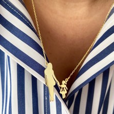 Simurg Jewellery 14K Altın Anne Kız Kolye
