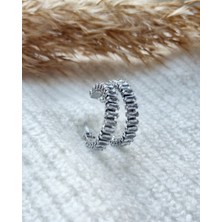 Çelik Taşlı Halka Küpe