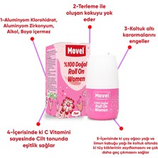 Movel Doğal Roll On Deodorant 75ML Kadın Ter Kokularını Önler Leke Bırakmaz