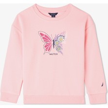 Nautica Knit Active Top Çocuk Pembe Eşofman Üstü