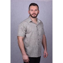 Standart Fit Pamuklu Erkek Yeşil Gömlek