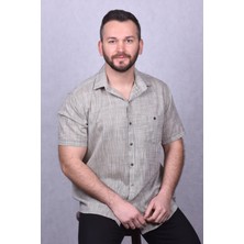 Standart Fit Pamuklu Erkek Yeşil Gömlek