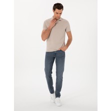 Cacharel Erkek Vizon Slim Fit Pamuk Polo Yaka T-Shirt 50300716-VR052