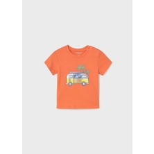 Mayoral Coral Bebek Tshirt 9 Ay Erkek Günlük Tarz Kısa Kol Pamuk Malzeme