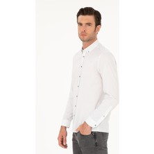 Cacharel Erkek Açık Gri Slim Fit Uzun Kollu Gömlek 50218082-VR001