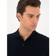 Cacharel Erkek Lacivert Slim Fit Pamuk Polo Yaka T-Shirt 50300716-VR033