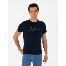 Cacharel Erkek Lacivert Slim Fit Bisiklet Yaka T-Shirt 50310035-VR033