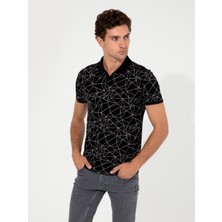 Cacharel Erkek Siyah Polo Yaka T-Shirt 50230521-VR046