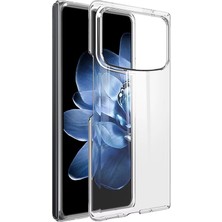 Microcase Xiaomi Mix Fold 4 ile Uyumlu Sert Kristal Kapaklı Kılıf Şeffaf- AL3157