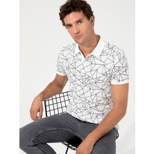 Cacharel Erkek Ekru Polo Yaka T-Shirt 50230521-VR019