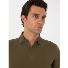 Cacharel Erkek Haki Slim Fit %100 Pamuk Polo Yaka T-Shirt 50300934-VR027