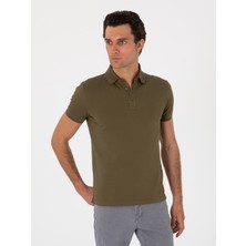 Cacharel Erkek Haki Slim Fit %100 Pamuk Polo Yaka T-Shirt 50300934-VR027